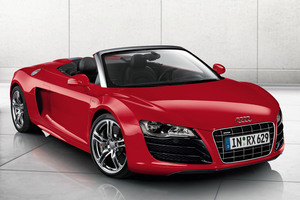 Audi R8 Spyder rojo frontal
