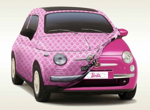Fiat 500 Pink. se llama Fiat 500 Pink.