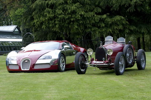 Podremos admirar modelos fabricados entre los años 1920 y 1938 al lado del impresionante Bugatti Veyron