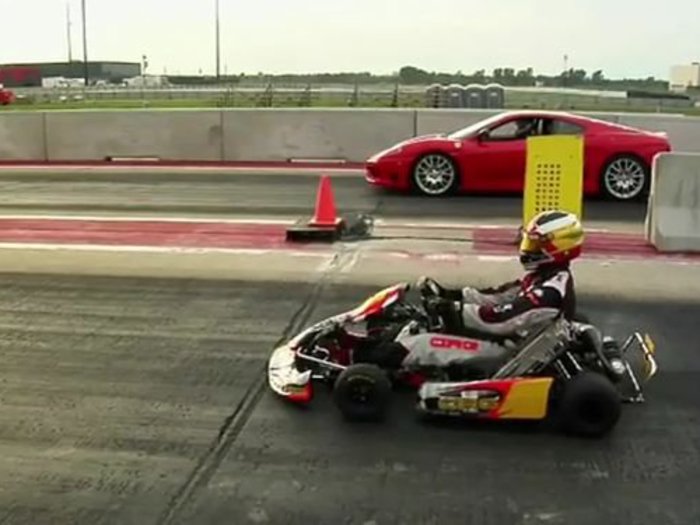 ¿Puede un kart ganar a un Ferrari?