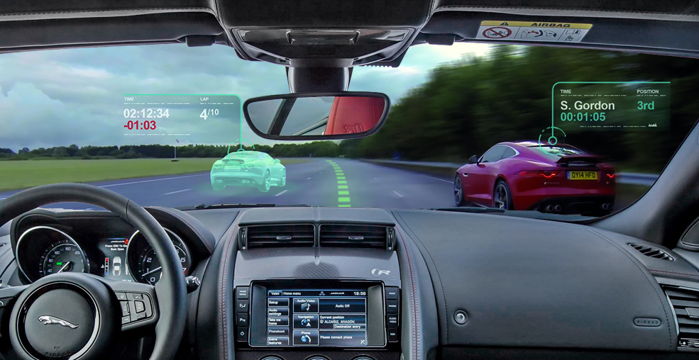 Jaguar Virtual windscreen