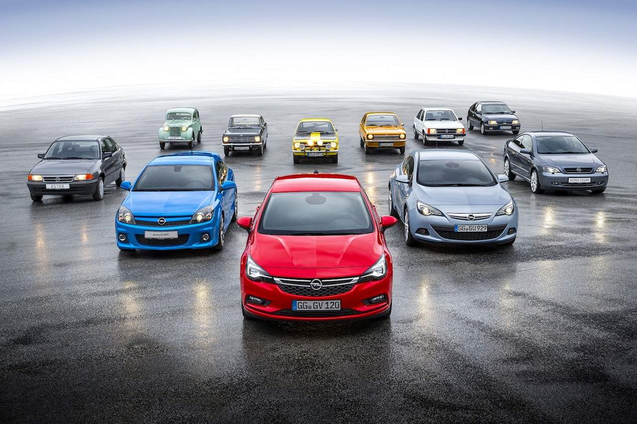 11 generaciones de compactos Opel
