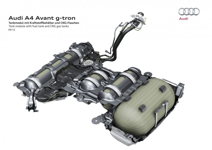 Audi A4 Avant g-tron 2016 tanques de CNG