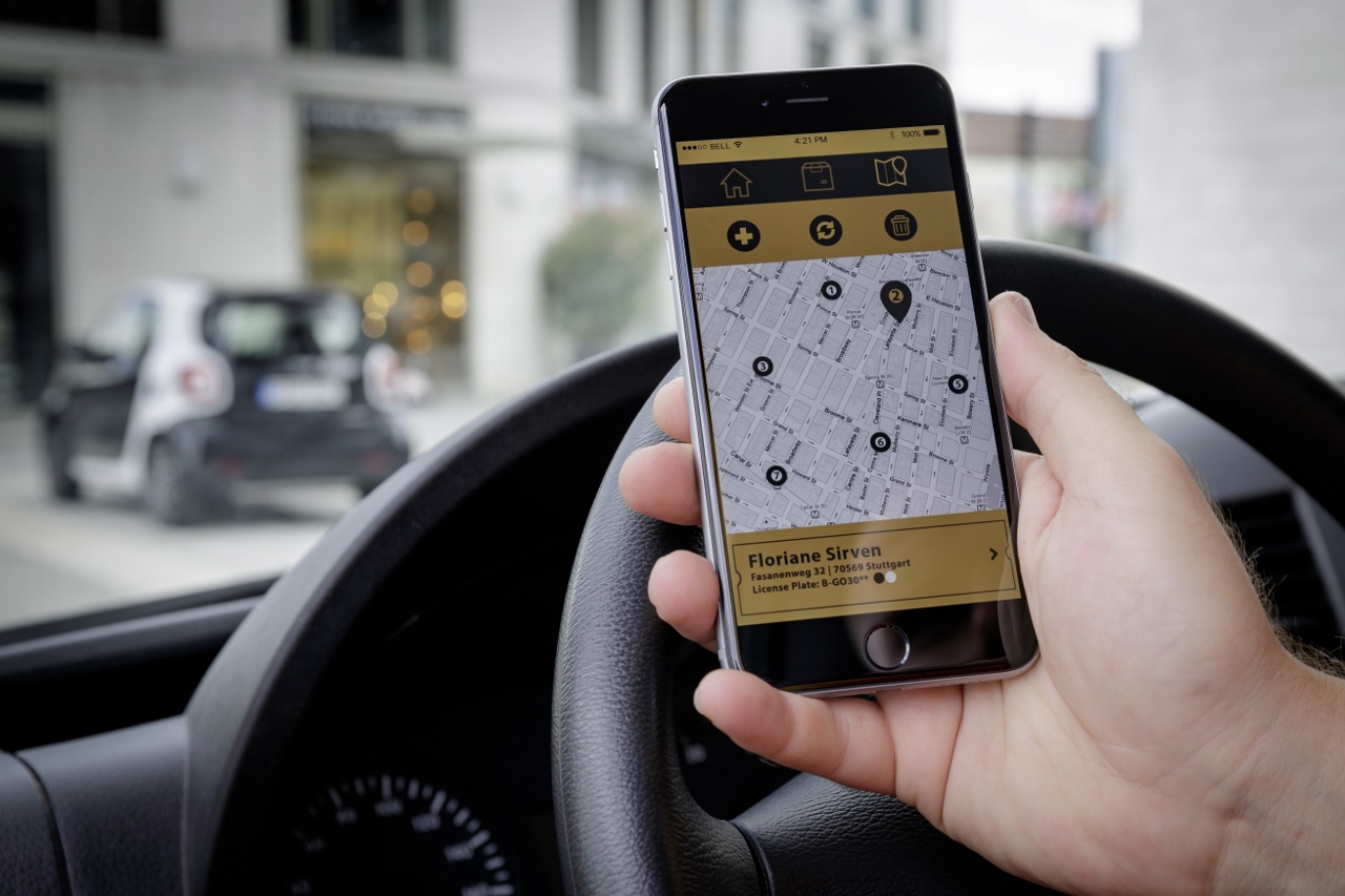 Entrega de pedido en el coche a través de la app para Smart