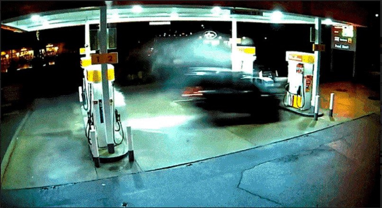 accidente en una gasolinera