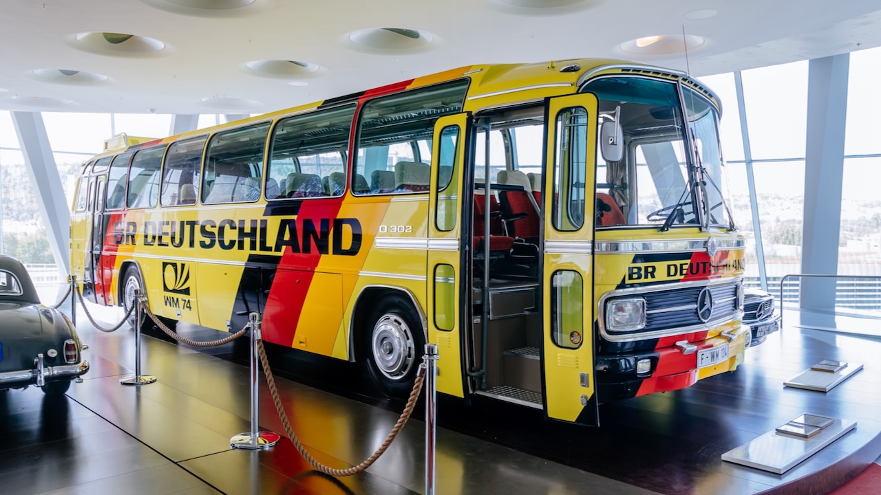 Höchster Buskomfort für die WM-Fußballer 1974 // Maximum bus comfort for the 1974 World Cup footballers