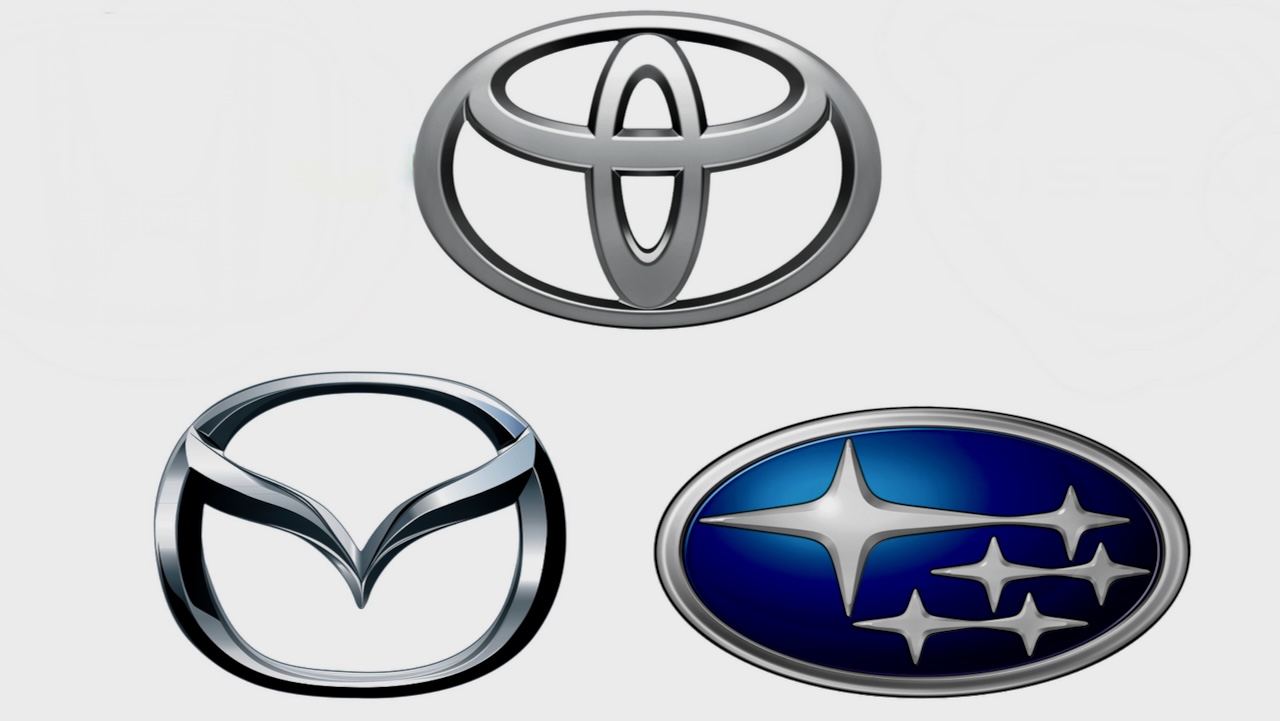 Mazda Subaru Toyota logos &#8211; 1