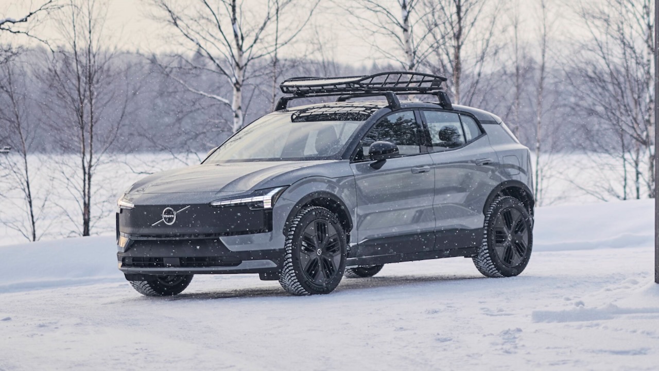 Volvo EX30 Cross Country with Swedish winter cabin